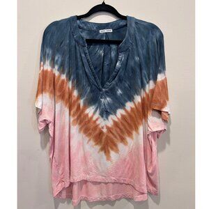 Boho V-neck tie dye oversized top
